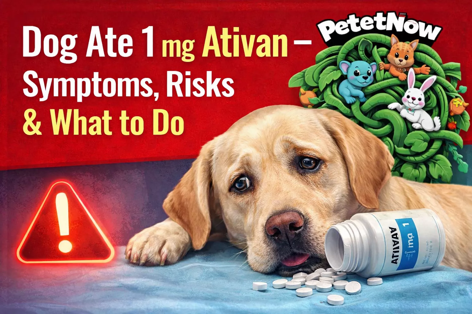 Dog Ate 1 mg Ativan – Symptoms, Risks & What to Do