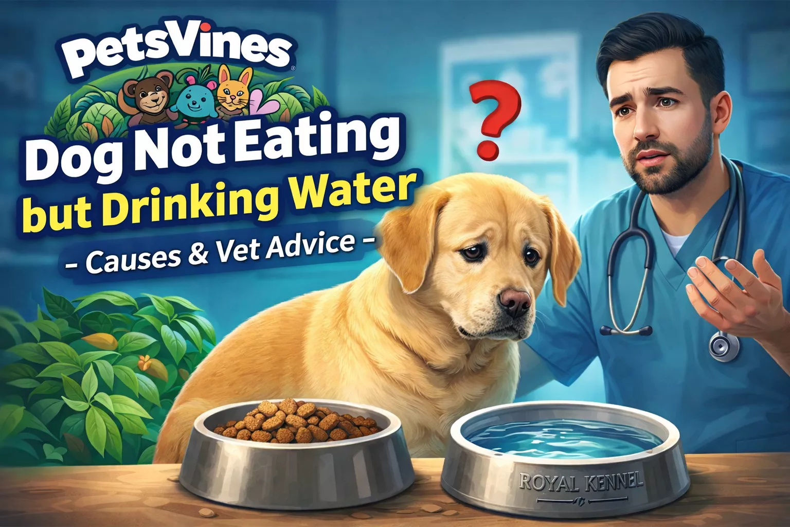 Dog Not Eating but Drinking Water – Causes & Vet Advice
