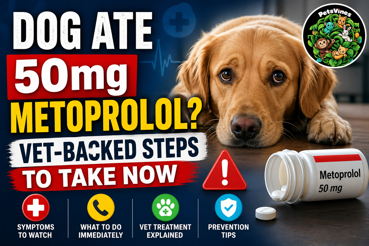 Dog Ate 50mg Metoprolol? Vet-Backed Steps to Take Now
