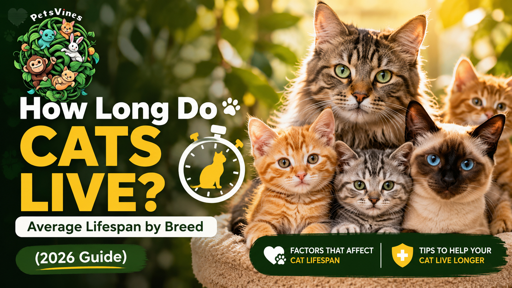 How Long Do Cats Live? Average Lifespan by Breed (2026 Guide)