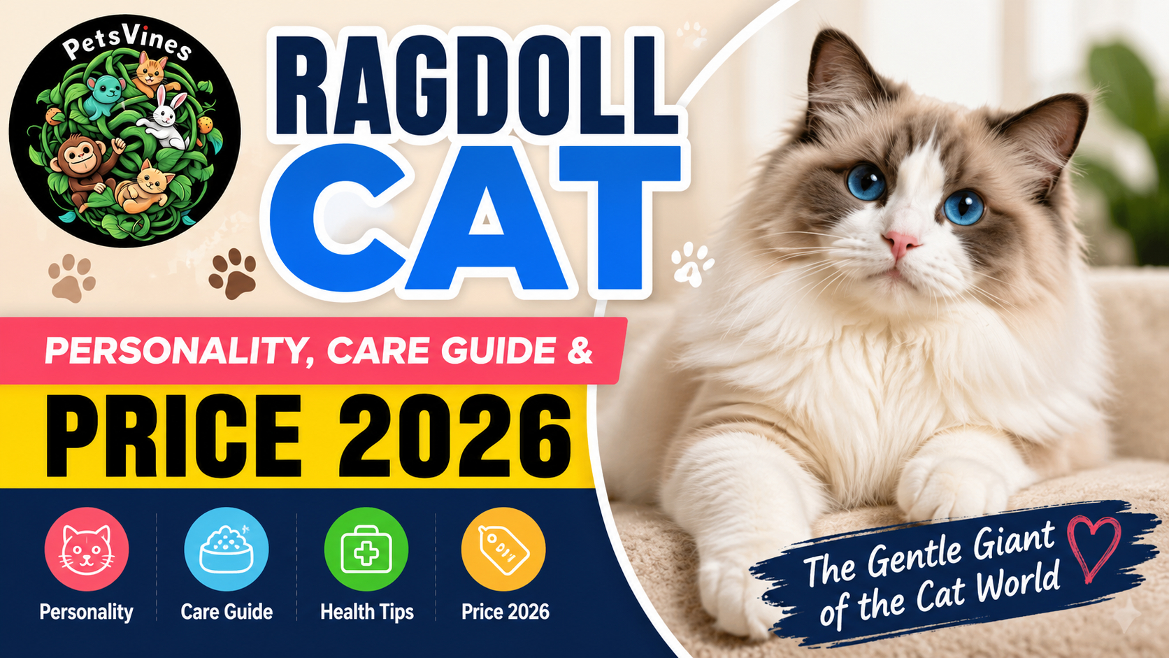 Ragdoll Cat: Personality, Care Guide and Price 2026